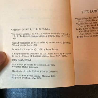 The Hobbit and The Lord of the Rings Trilogy - J. R. R. Tolkien - 1978
