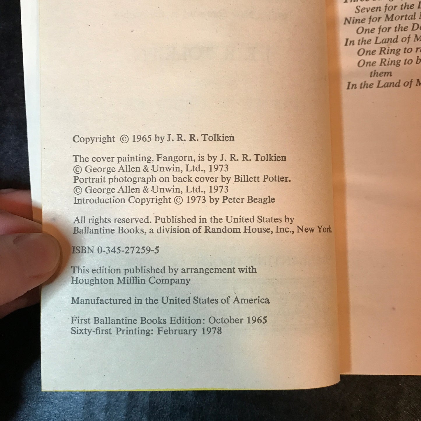 The Hobbit and The Lord of the Rings Trilogy - J. R. R. Tolkien - 1978