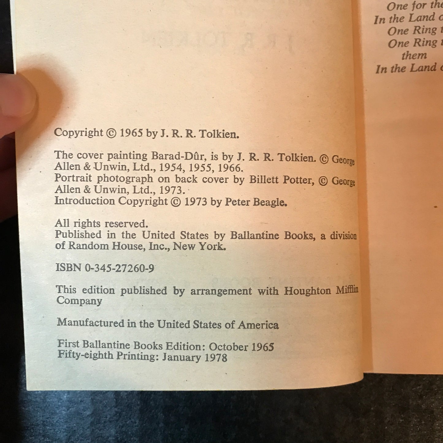 The Hobbit and The Lord of the Rings Trilogy - J. R. R. Tolkien - 1978