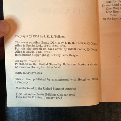 The Hobbit and The Lord of the Rings Trilogy - J. R. R. Tolkien - 1978