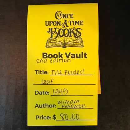 The Folded Leaf - William Maxwell - 2nd Edition - 1945