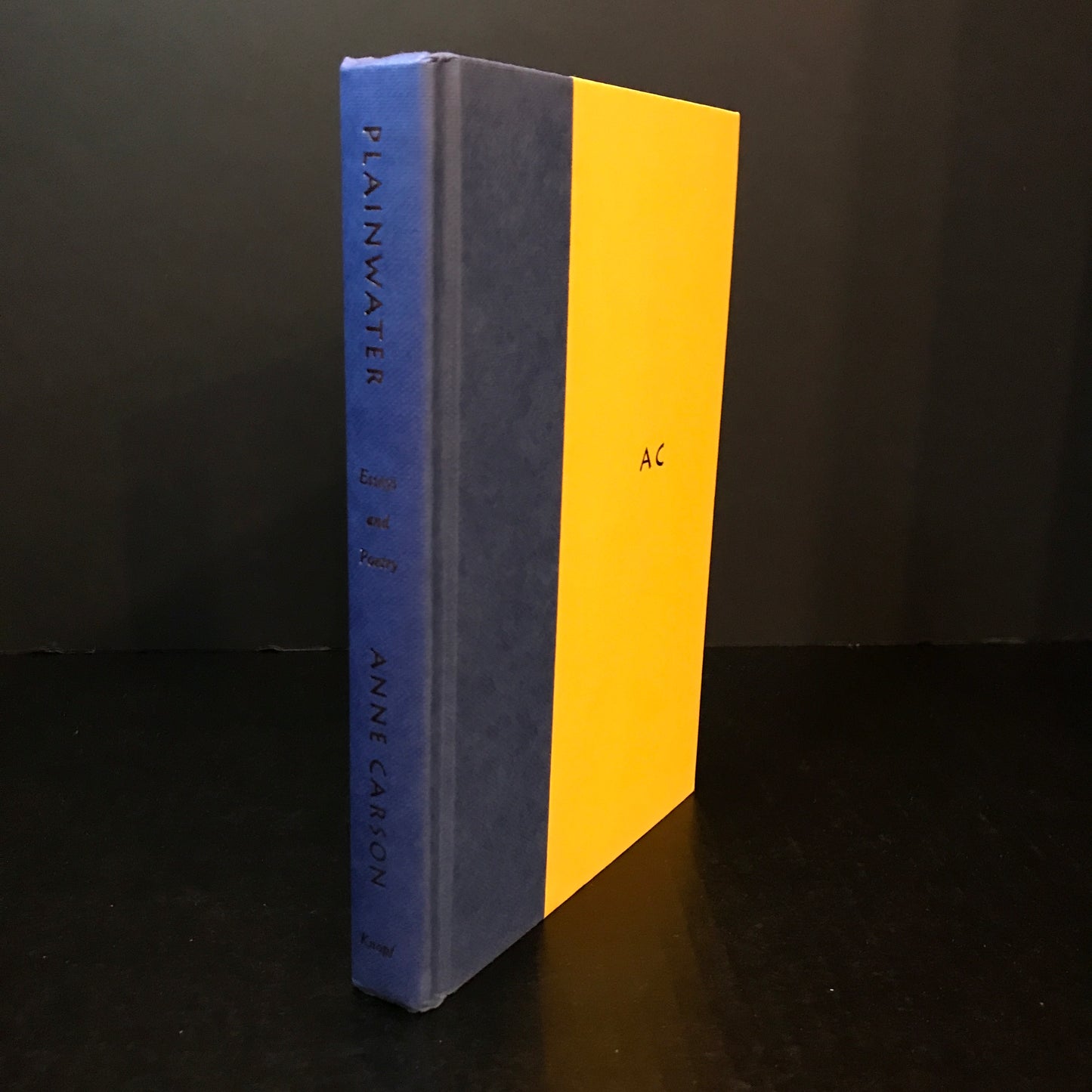 Plainwater - Anne Carson - Signed - 1st Edition - 1995