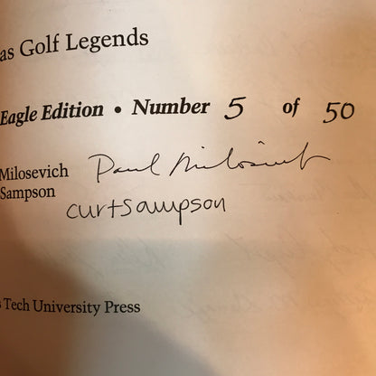 Texas Golf Legends - Paul Milosevich and Curt Sampson - Eagle Edition - Signed - 1993