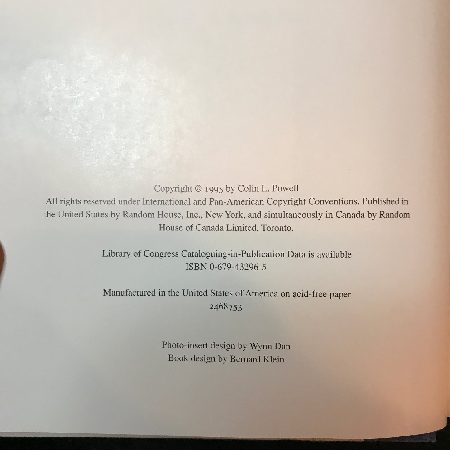 My American Journey - Colin Powell and Joseph E. Pearson - Signed - 1995