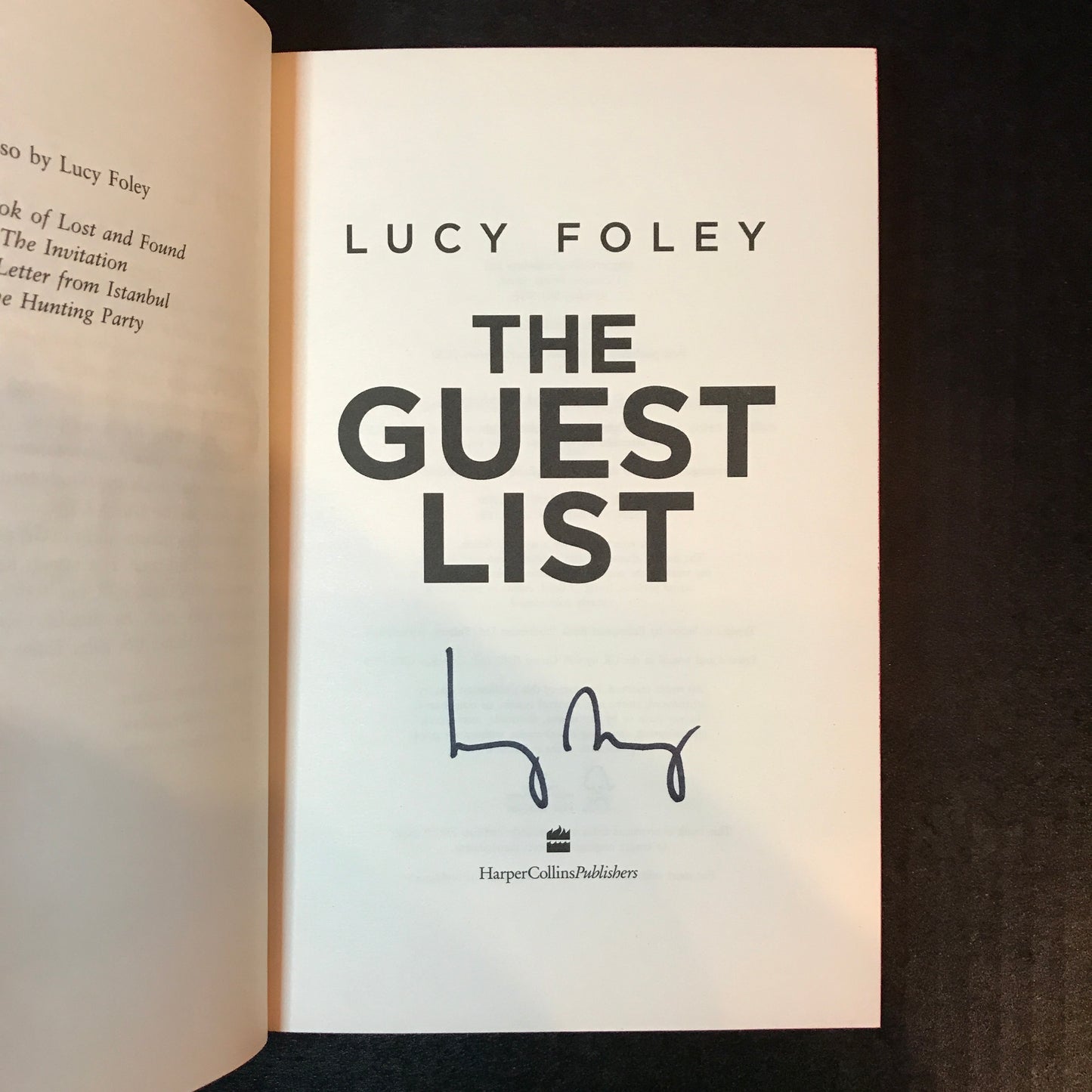 The Guest List - Lucy Foley - Signed - 2020