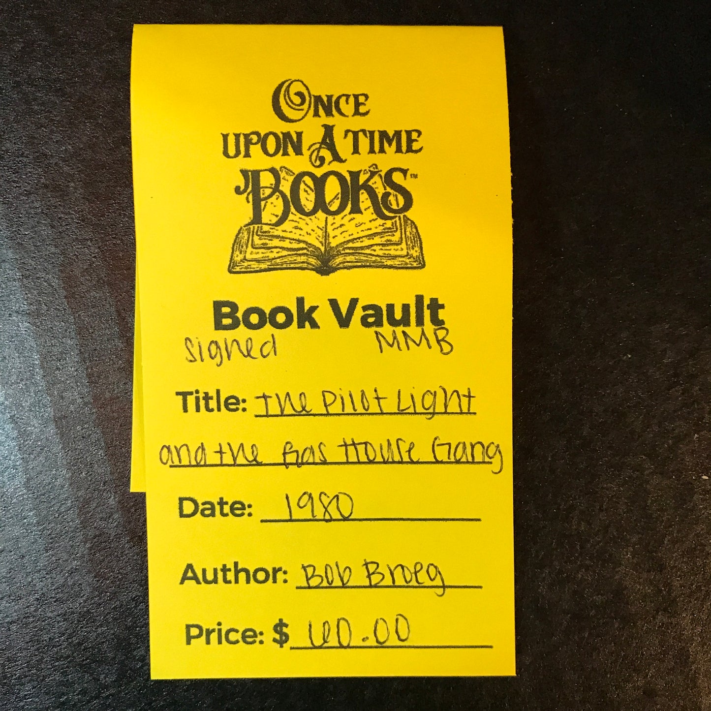 The Pilot Light and Gas House Gang - Bob Broeg - Signed - 1980