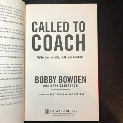 Called to Coach - Bobby Bowden and Mark Schlabach - Signed by Bowden - 2010