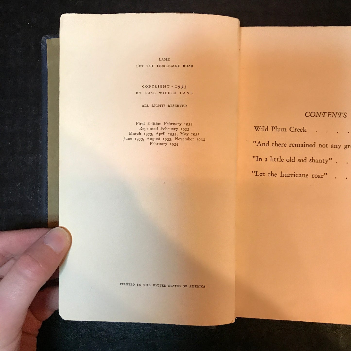 Let The Hurricane Roar - Rose Wilder Lane - Ex-Library - 1934