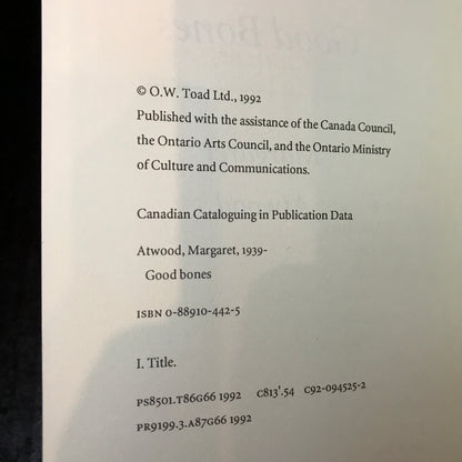 Good Bones - Margaret Atwood - Signed with Bookplate - 1st Edition - 1992