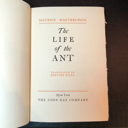 The Life of Ant - Maurice Maeterlinck - 1st American Edition - 1930