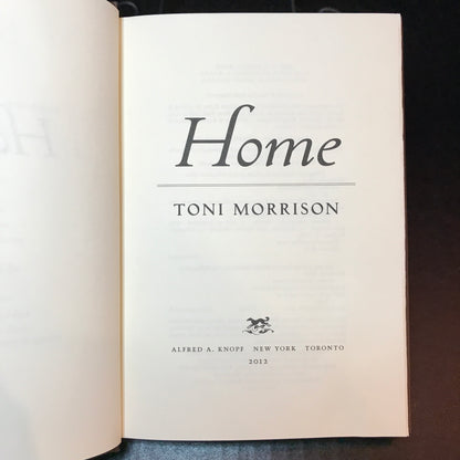 Home - Toni Morrison - Signed - 2012