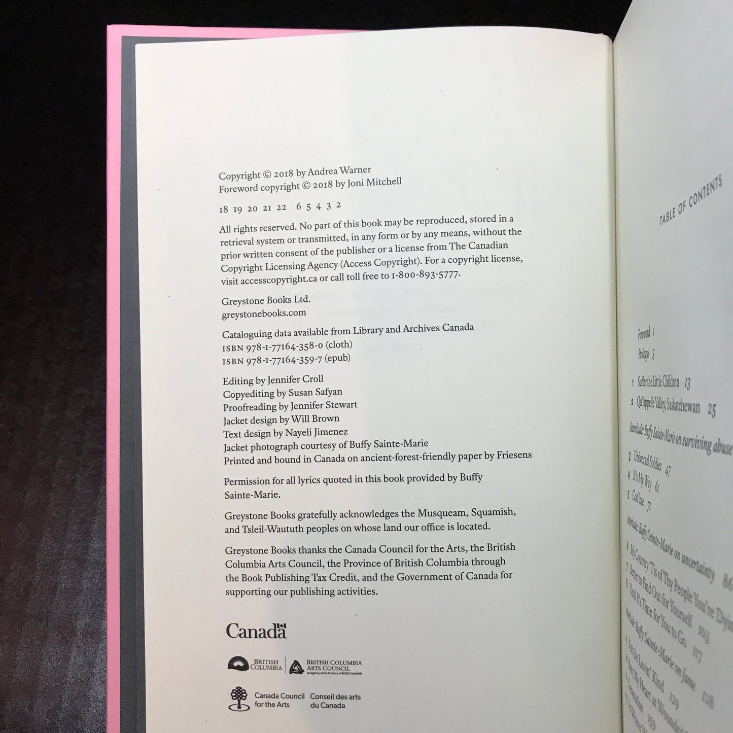 Buffy Sainte-Marie - Andrea Warner - Signed - 2018