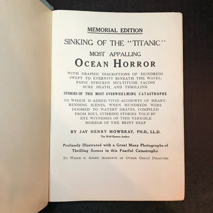 Sinking of the Titanic - Memorial Edition - Jay Henry Mowbray - 1912