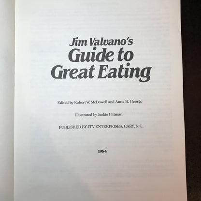 Jim Valvano's Guide to Great Eating - Jim Valvano - Signed - 1984