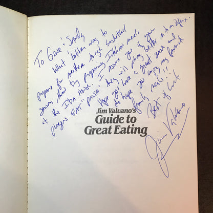 Jim Valvano's Guide to Great Eating - Jim Valvano - Signed - 1984