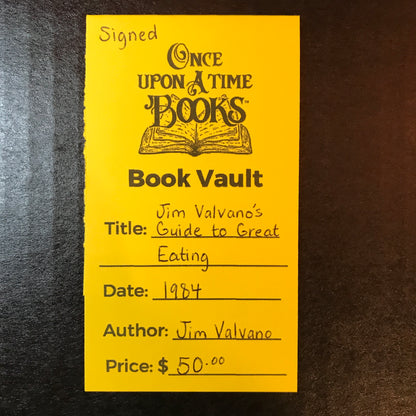 Jim Valvano's Guide to Great Eating - Jim Valvano - Signed - 1984