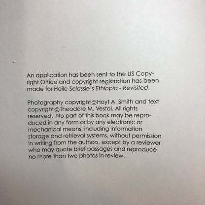 Haile Selassie's Ethiopia Revisited - Hoyt A. Smith & Theodore M. Vestal - Signed