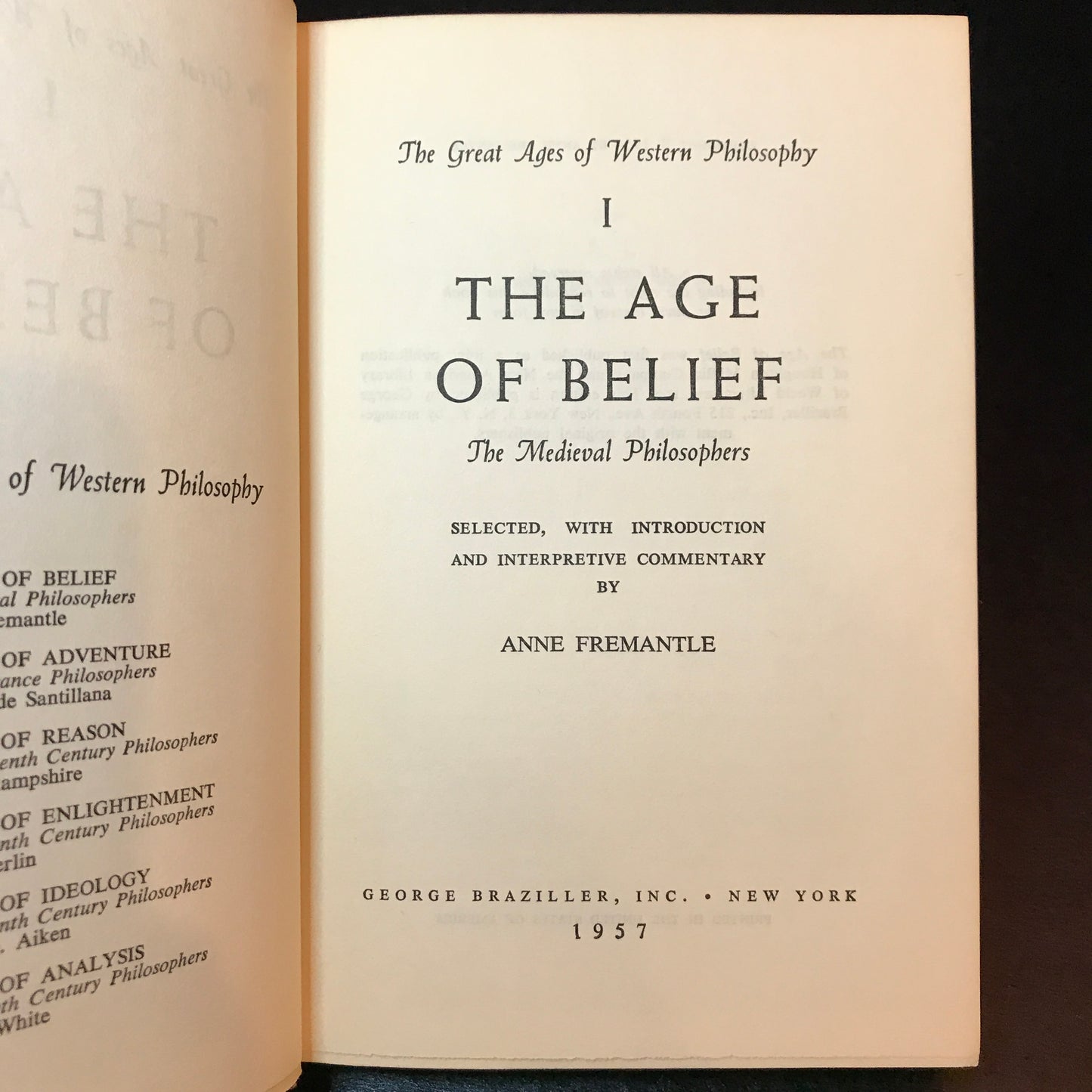 The Great Ages of Western Philosophy - Morton White & Various Authors - 6 Volume Set - 1957