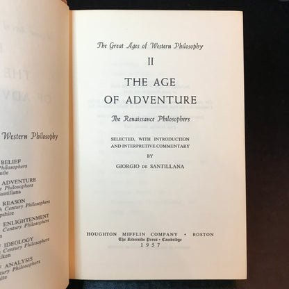 The Great Ages of Western Philosophy - Morton White & Various Authors - 6 Volume Set - 1957