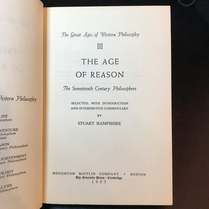 The Great Ages of Western Philosophy - Morton White & Various Authors - 6 Volume Set - 1957
