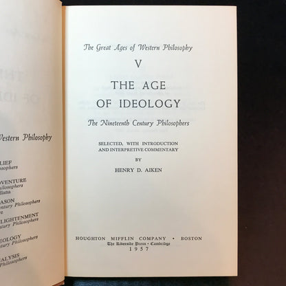 The Great Ages of Western Philosophy - Morton White & Various Authors - 6 Volume Set - 1957