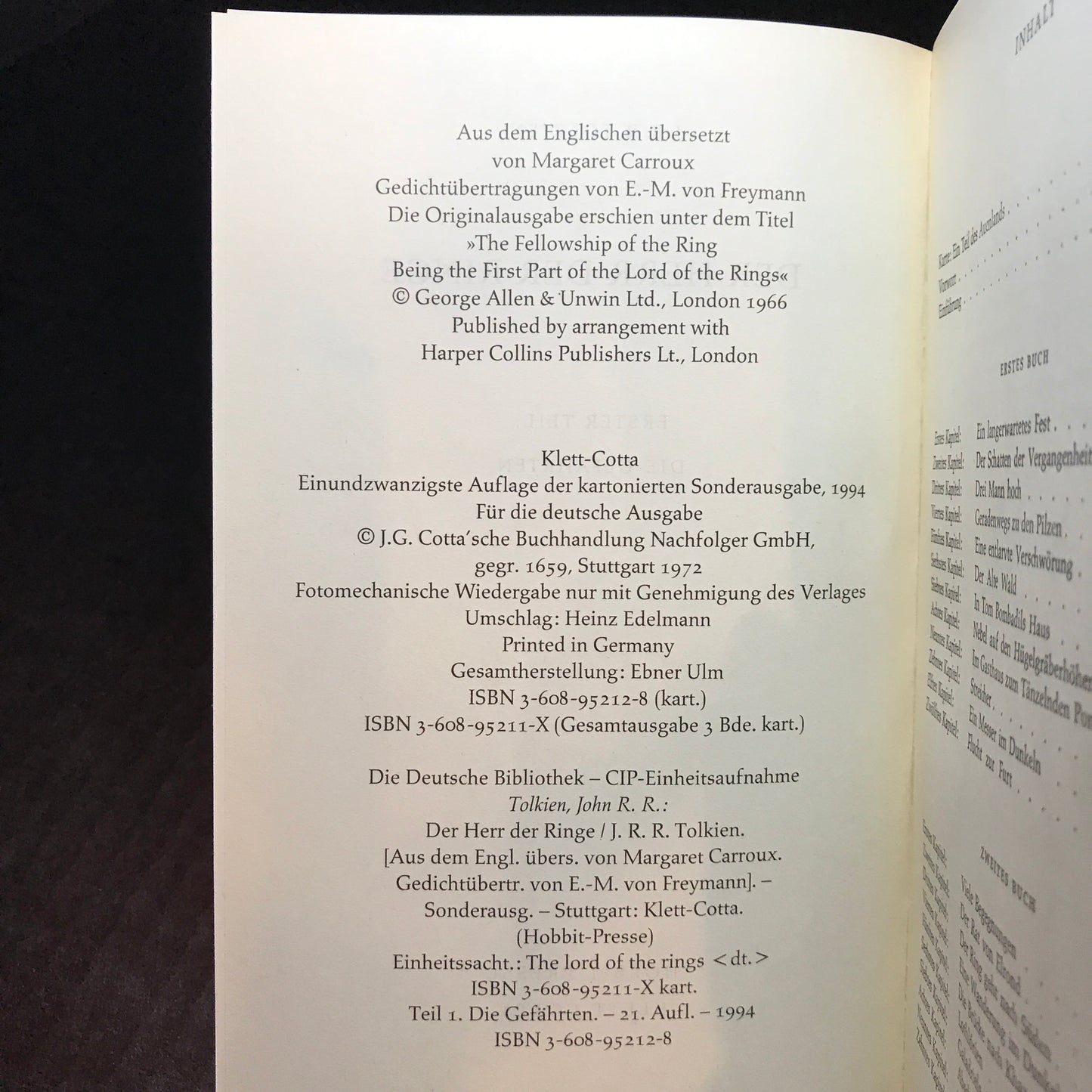 Der Herr Der Ringe (Lord of the Rings) - J. R. R. Tolkien - German Edition - 1994