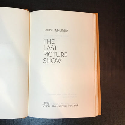 The Last Picture Show - Larry McMurtry - Book Club Edition - 1966