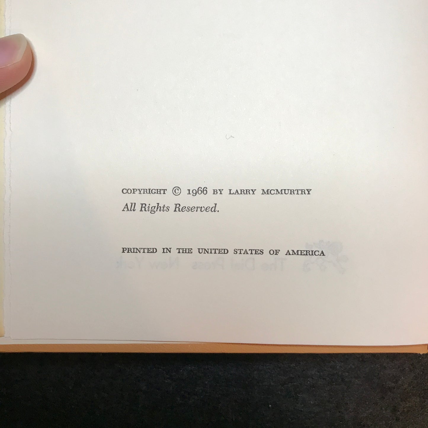 The Last Picture Show - Larry McMurtry - Book Club Edition - 1966