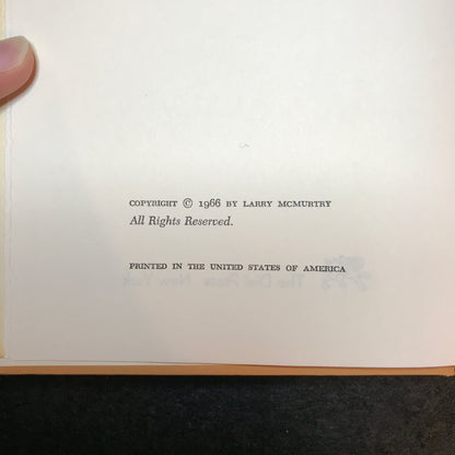 The Last Picture Show - Larry McMurtry - Book Club Edition - 1966