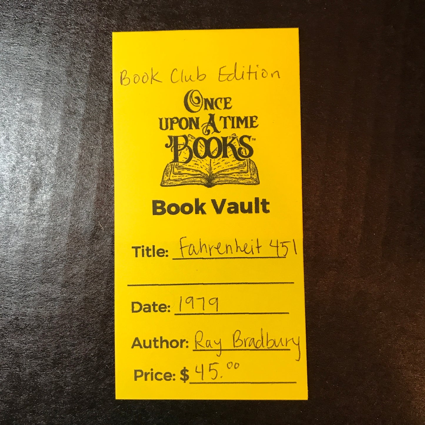 Fahrenheit 451 - Ray Bradbury - Book Club Edition - 1979