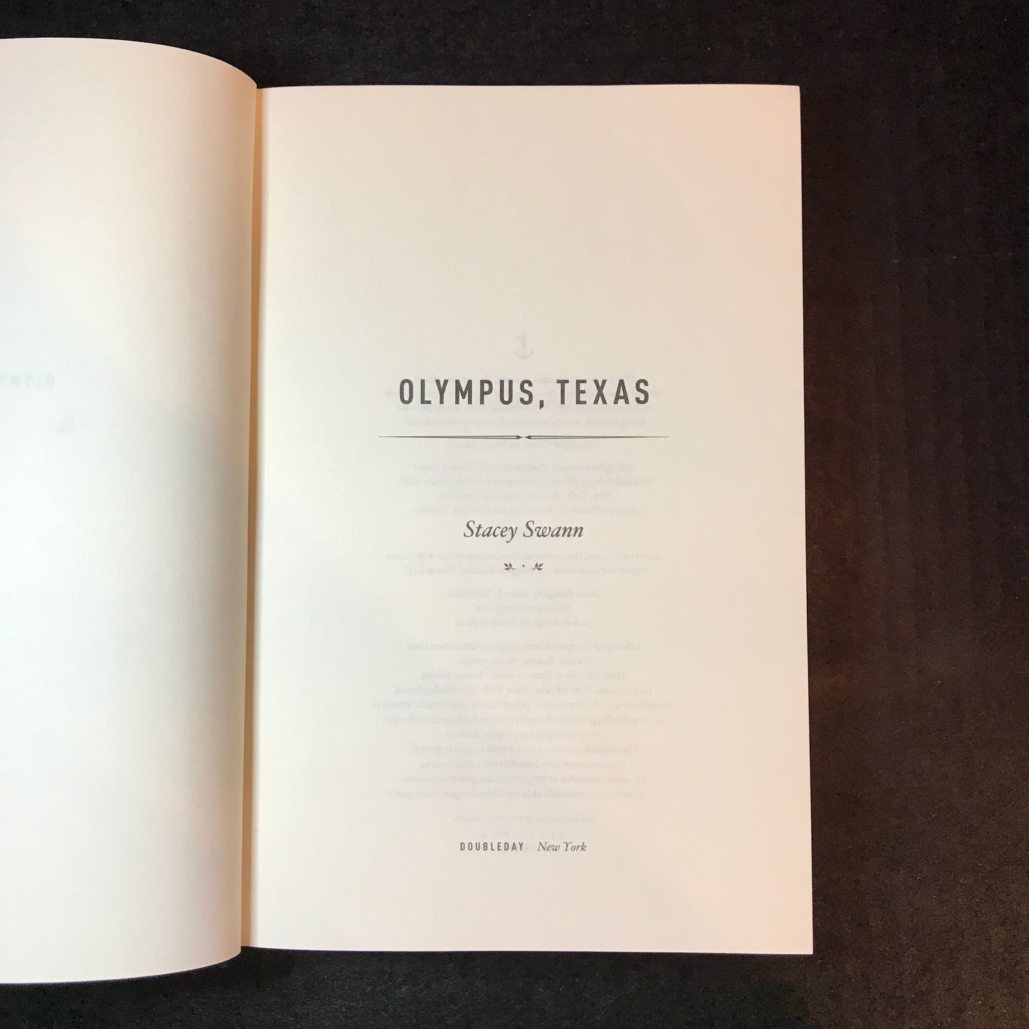 Olympus, Texas - Stacey Swann - Signed - First Edition - 2021