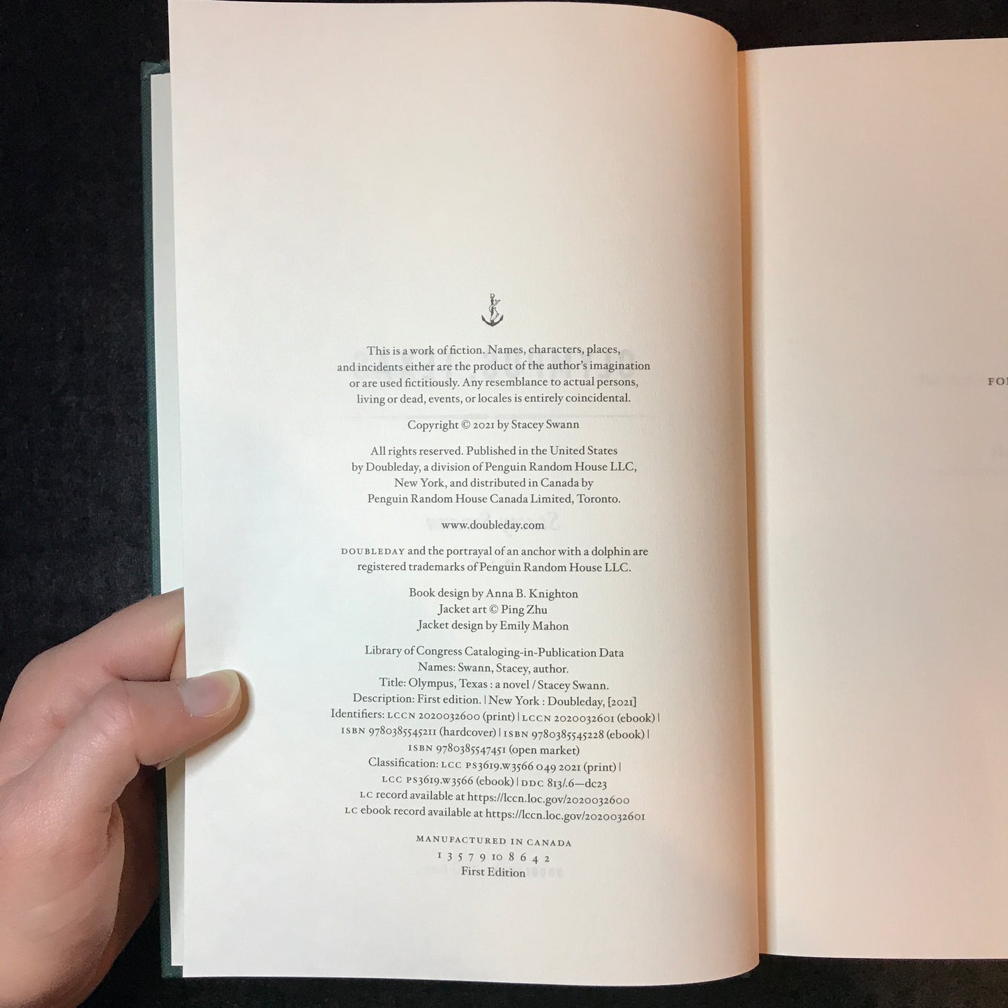 Olympus, Texas - Stacey Swann - Signed - First Edition - 2021