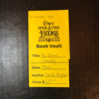 The Divine Comedy - Dante Alighieri - 3 Volume Set - 1966