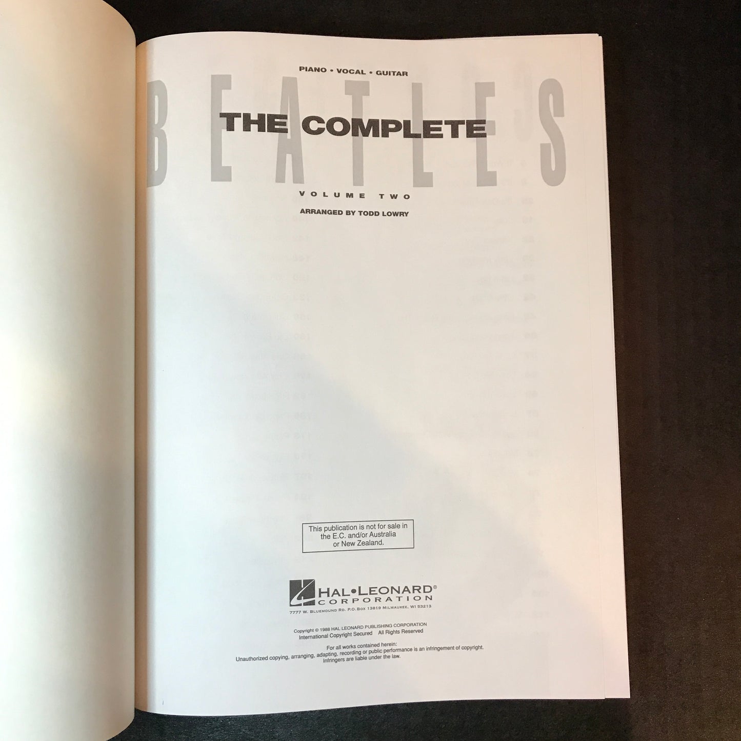 The Complete Beatles - Todd Lowry - 2 Volumes - 1988