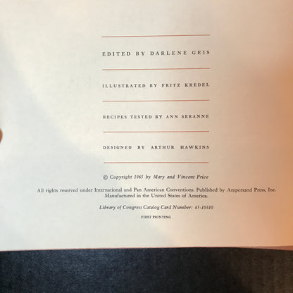 A Treasury of Great Recipes - Mary and Vincent Price - 1st Edition - 1965