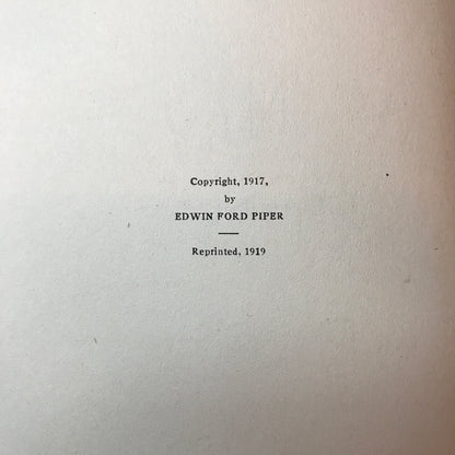 Barbed Wire and Other Poems - Edwin Ford Piper - 1st Edition - Signed - 1919