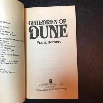 Dune Trilogy - Frank Herbert - Berkley Medallion - 1977