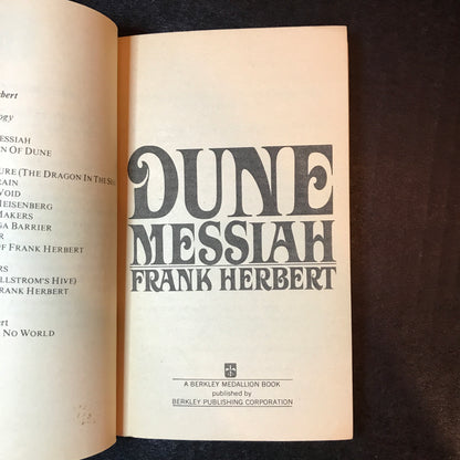 Dune Trilogy - Frank Herbert - Berkley Medallion - 1977