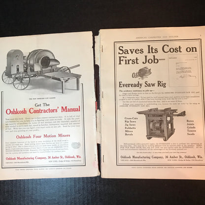 American Carpenter and Builder - Advertisement Magazine - 1916