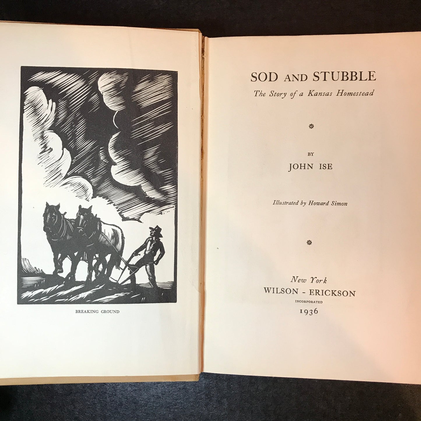 Sod and Stubble - John Ise - Signed - 1936