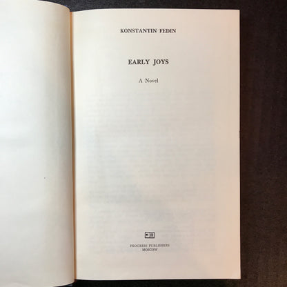 Early Joys - Konstantin Fedin - 1973
