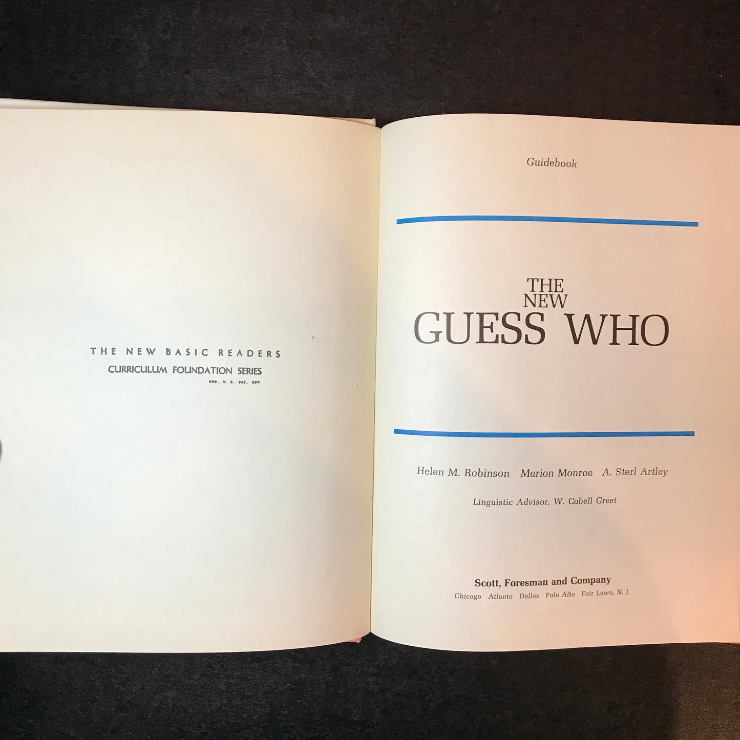 The New Guess Who - Helen M. Robinson, Marion Monroe, and A. Sterl Artley - Teacher's Edition - 1962