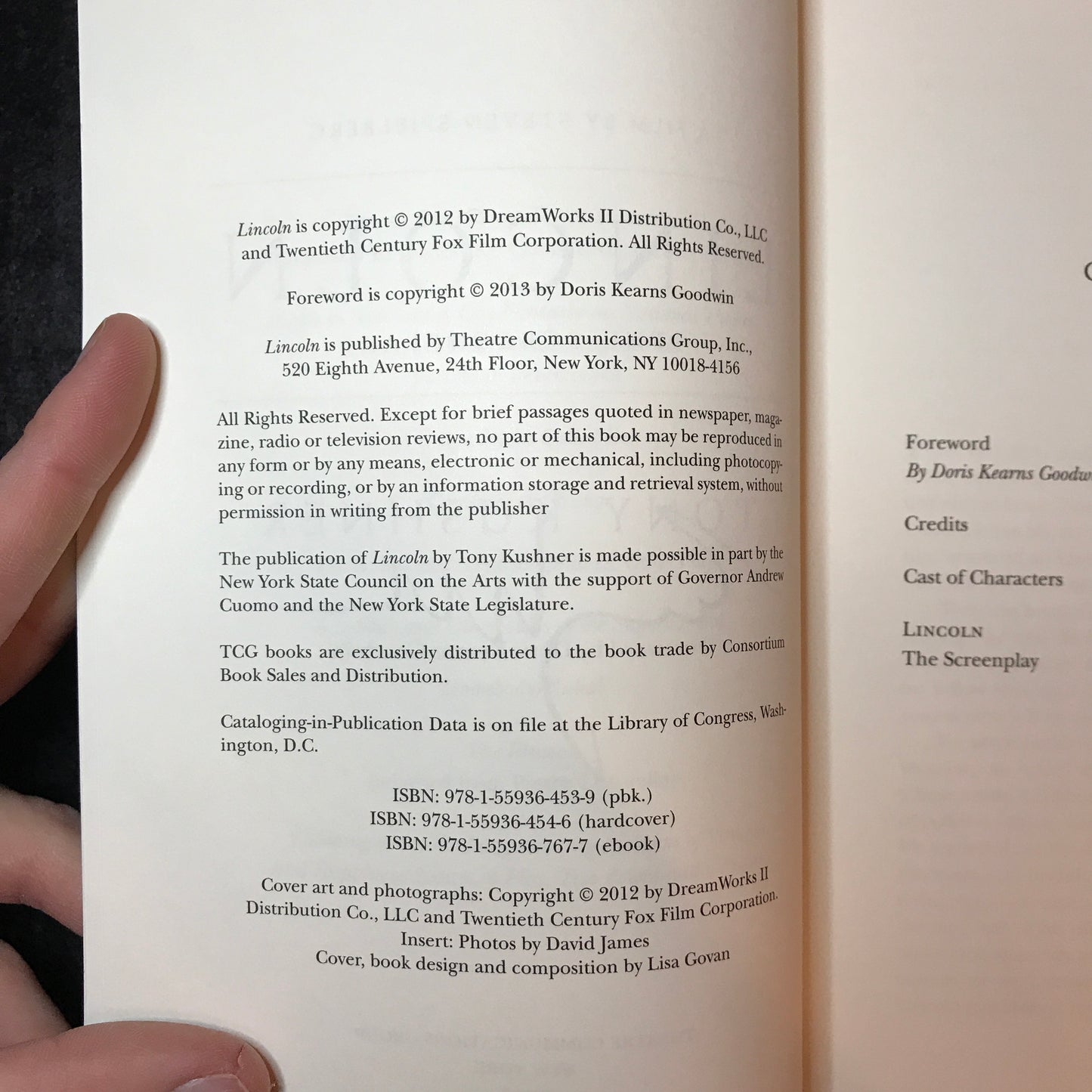 Lincoln: The Screenplay - Tony Kushner - Signed - 2012