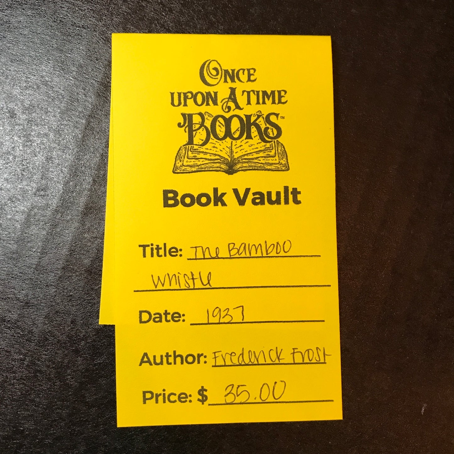 The Bamboo Whistle - Frederick Frost - 1937