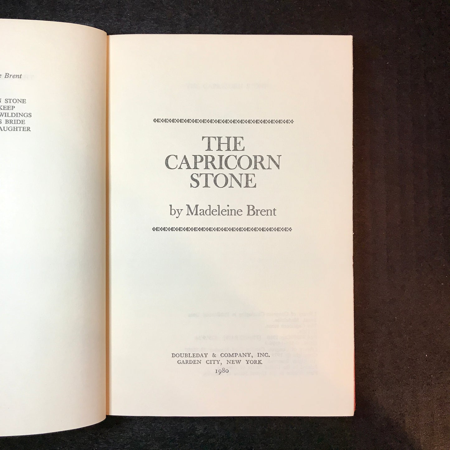 The Capricorn Stone - Madeleine Brent - 1st Edition - 1979