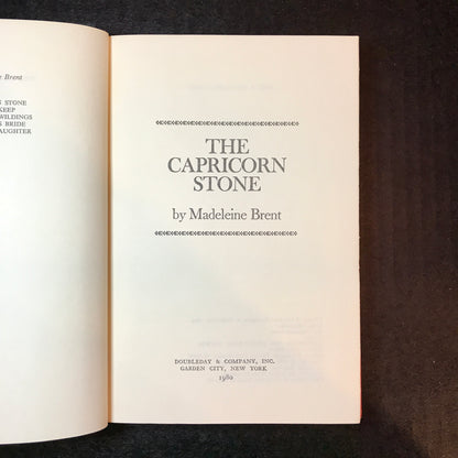 The Capricorn Stone - Madeleine Brent - 1st Edition - 1979