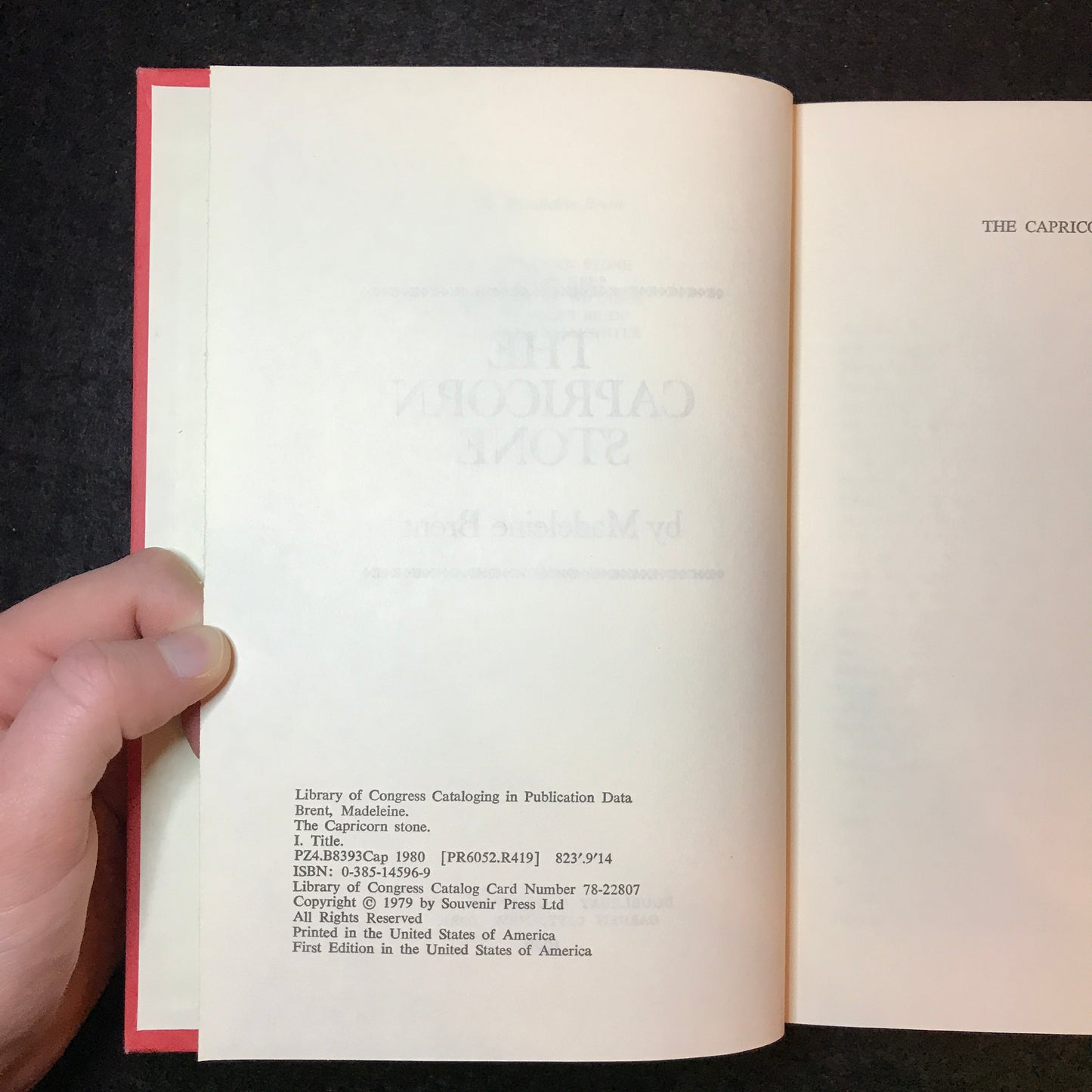 The Capricorn Stone - Madeleine Brent - 1st Edition - 1979