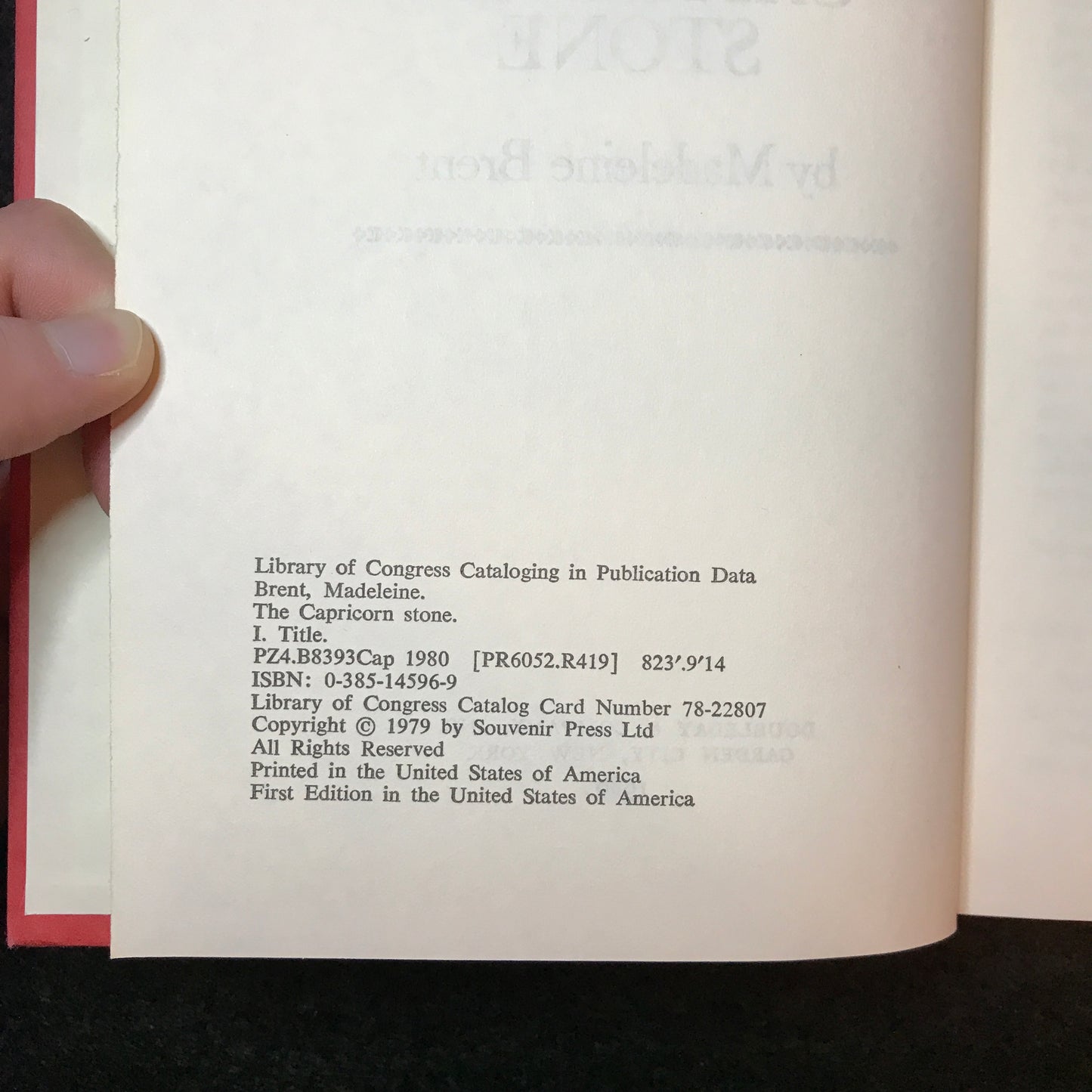 The Capricorn Stone - Madeleine Brent - 1st Edition - 1979