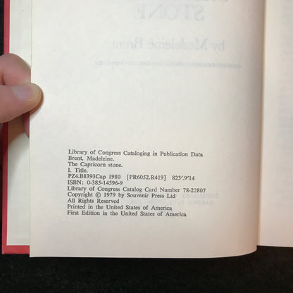 The Capricorn Stone - Madeleine Brent - 1st Edition - 1979