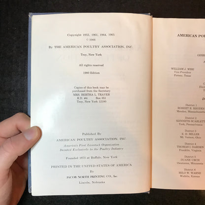The American Standard of Perfection - American Poultry Association - 1980